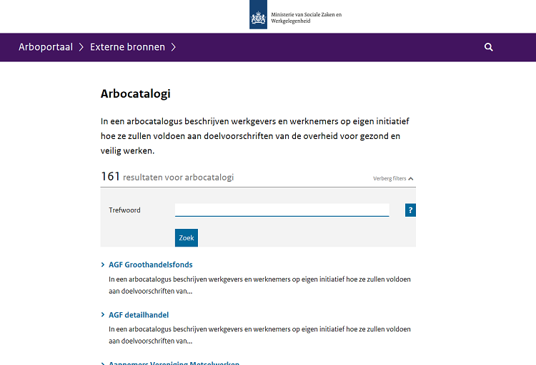 Overzichtpagina Arboportaal